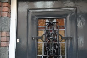 Stained Barred Glass