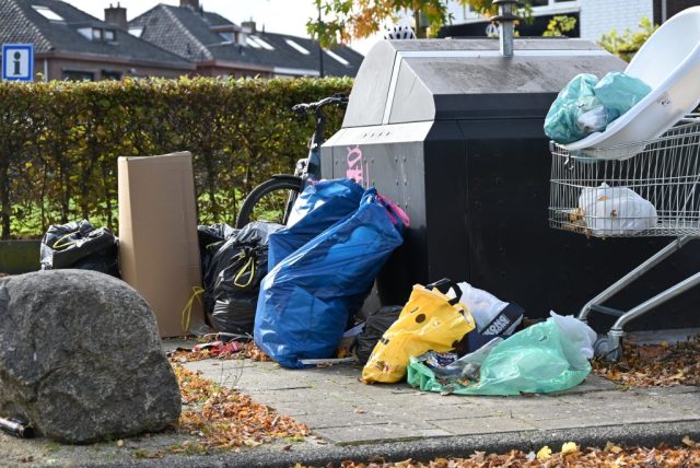 Photo of trash on the street