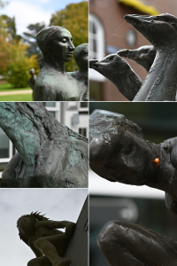 Collage of different sculptures